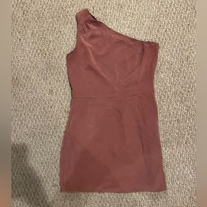 One shoulder Short dress.  Bought at Saks. Tailored to fit slim size 2-4.